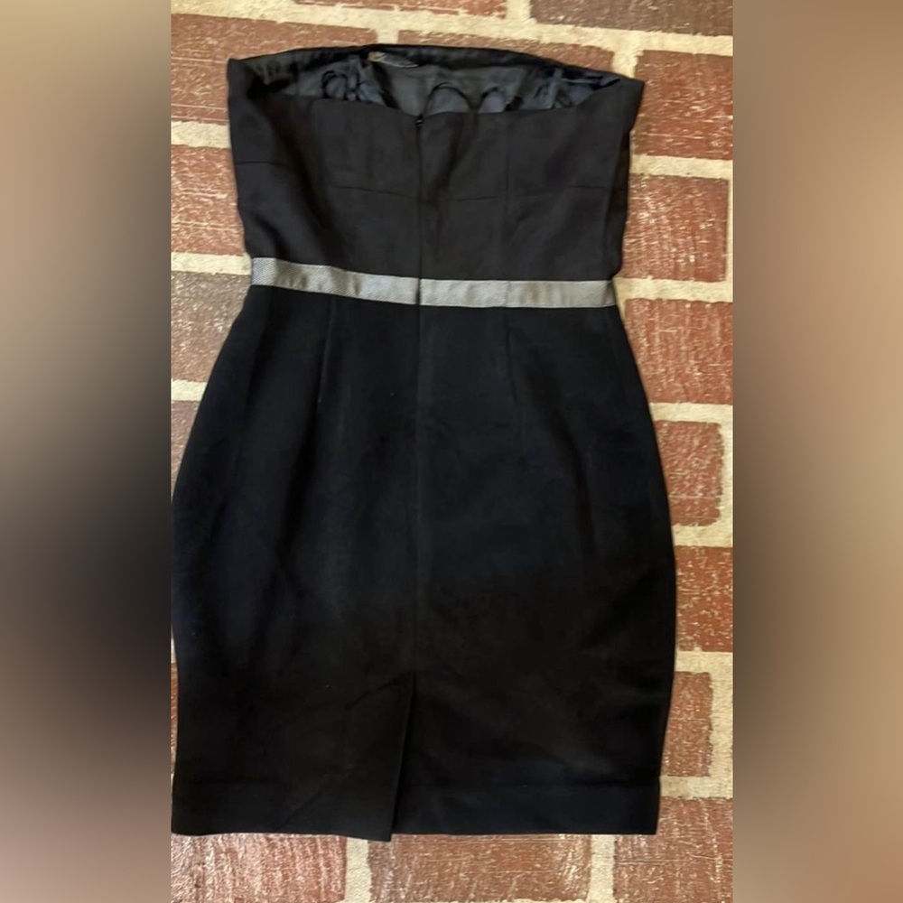 BCBGeneration Sz 2 Black Dress w/Gray Accent - Picture 7 of 8